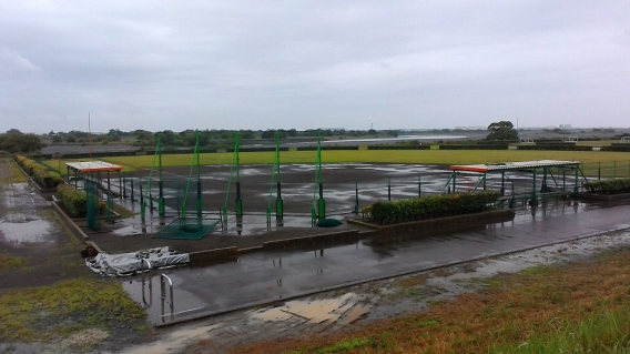 雨の練習試合